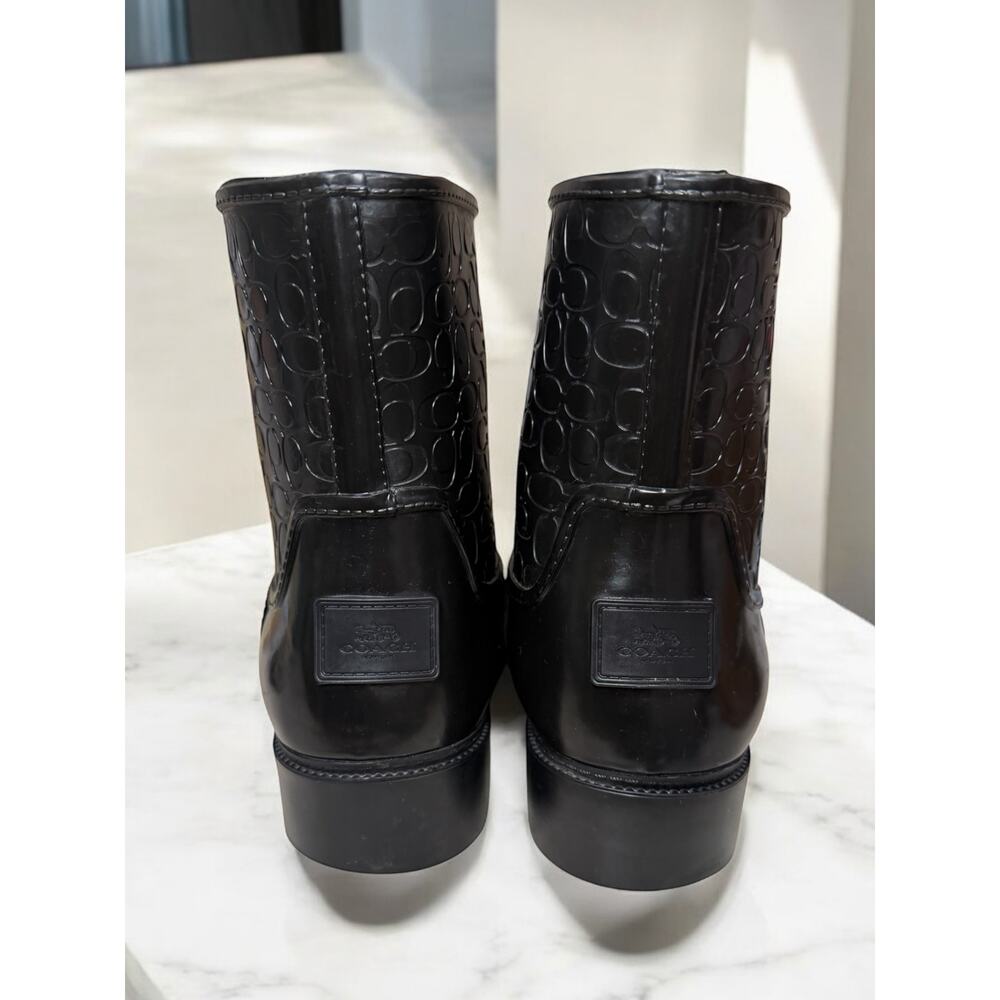 Coach FG1877 Classic Signature Embossed Rain Boot Size 10B - Picture 5 of 10